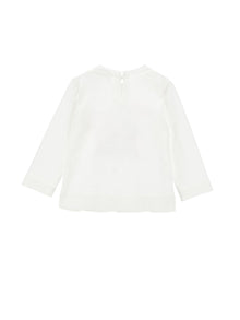 Girls | Rhinestone Teddy Bear T-Shirt | Cream