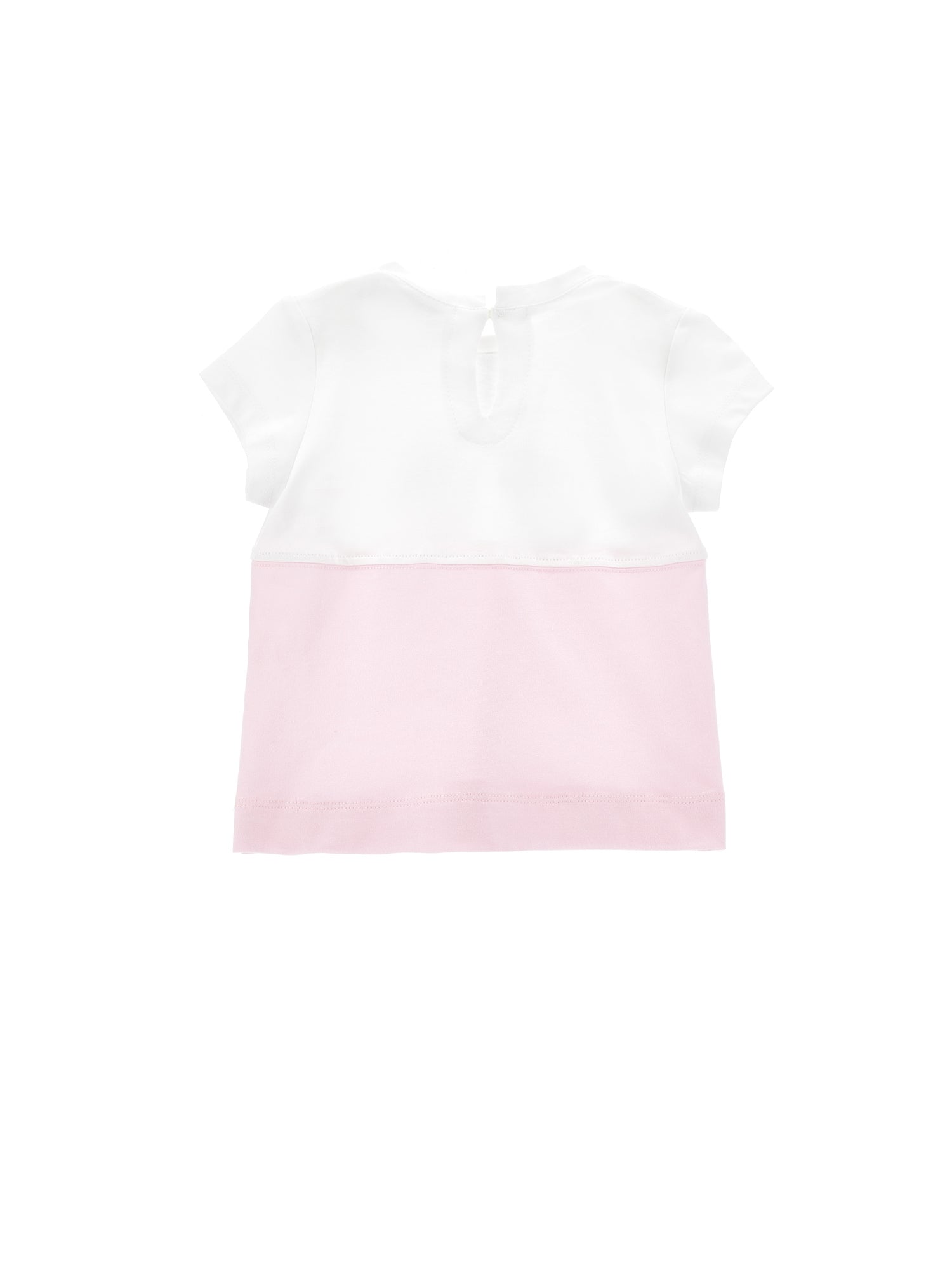 Girls | Two-Tone Jersey T-Shirt | White/FairyTale Pink