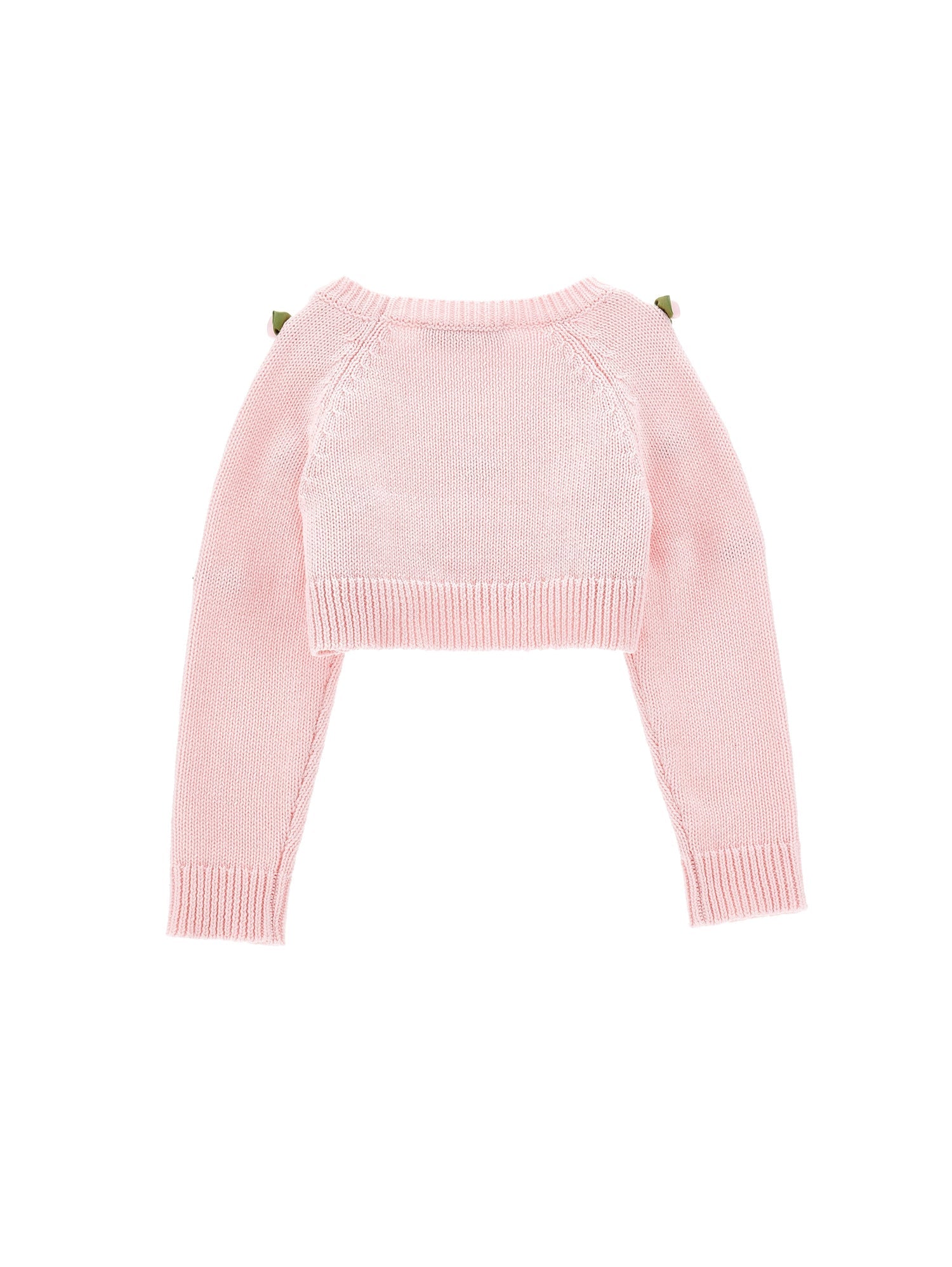 Girls | Cotton Sweater With Roses | FairyTale Pink