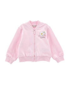 Girls | Cotton Sweatshirt With Zip | FairyTale Pink