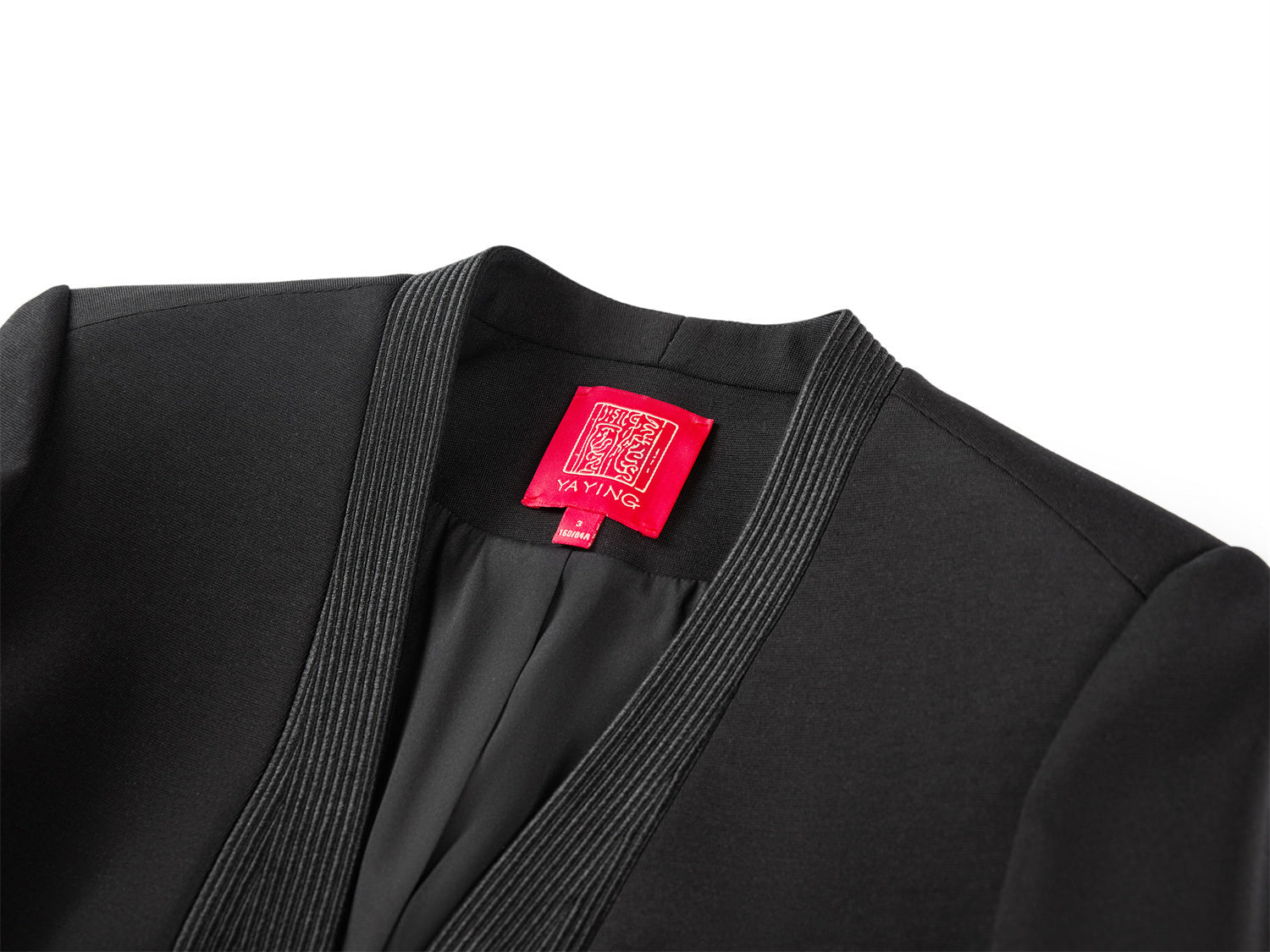 Chinese Stand-Collar Placket Jacket | Black