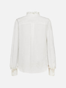 Emphasized Silk Placket Shirt | White