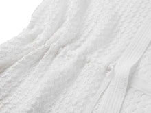 Short Sleeve Open-Knit Cardigan | White