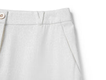 Mid-Rise Waisted Straight Leg Pant | White
