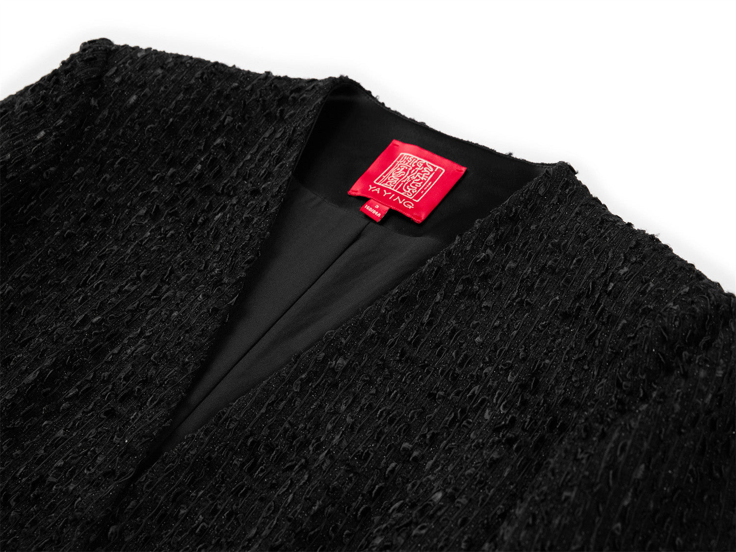 Tweed-Style Jacket | Black