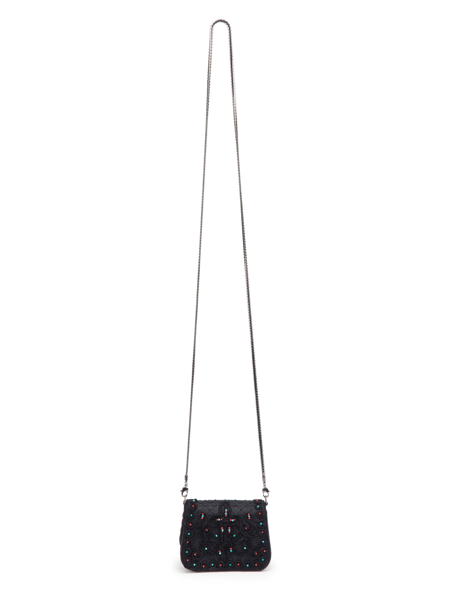 Beaded Textured Handbag | Black