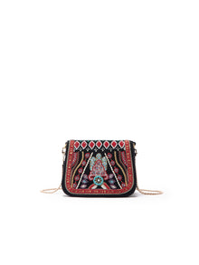 Chain Bag - Small | Black/Brown Multi