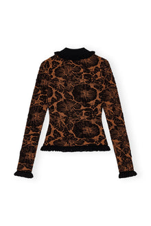 3D Jacquard Cardigan | Tortoise Shell