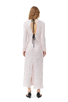 3D Sequins Maxi Dress | Mauve Chalk