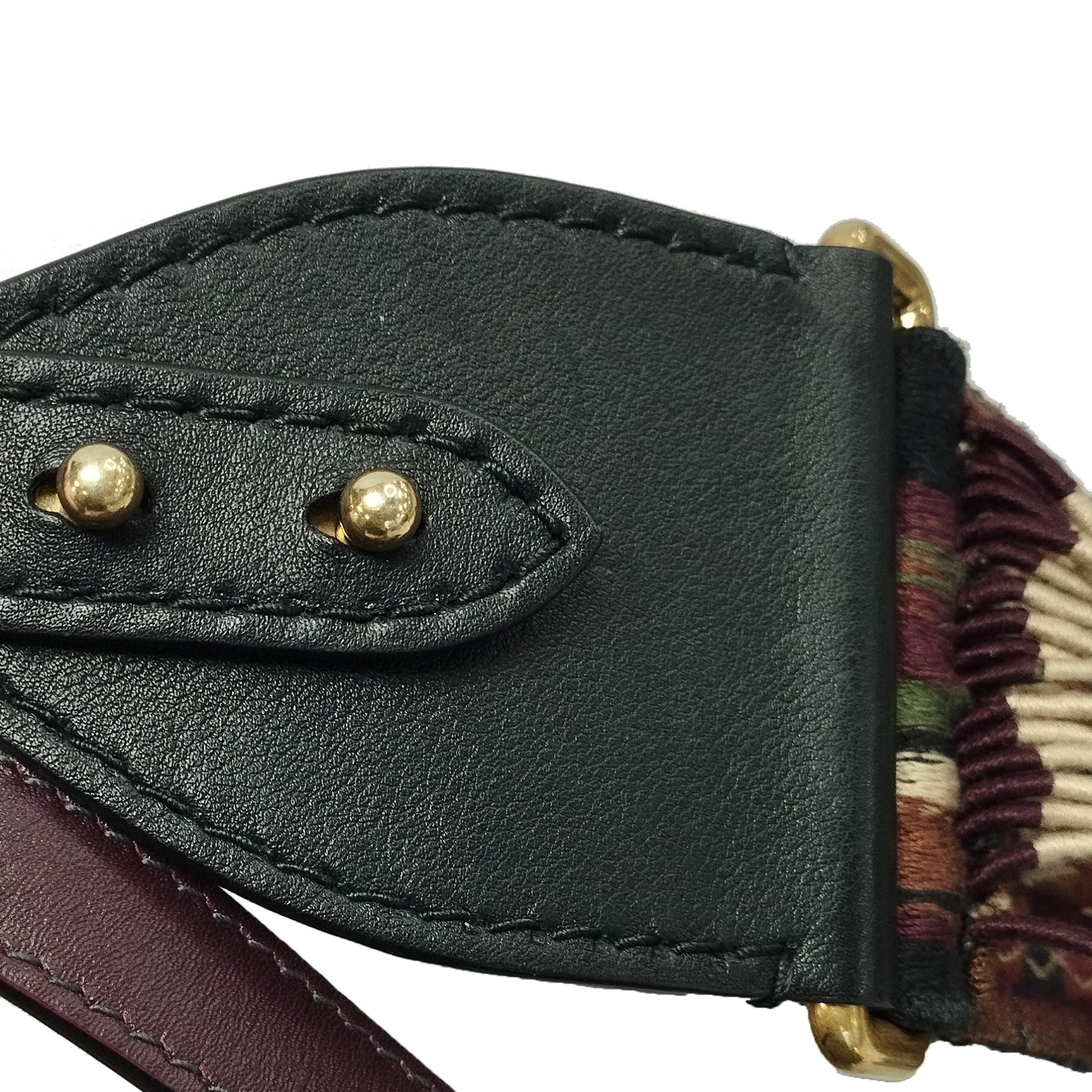 Dior | Pre-Owned Embroidered Canvas Bohemian Fringe Strap | Brown
