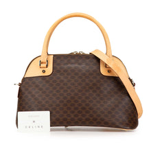 Celine | Pre-Owned Macadam Coated Canvas Satchel | Brown