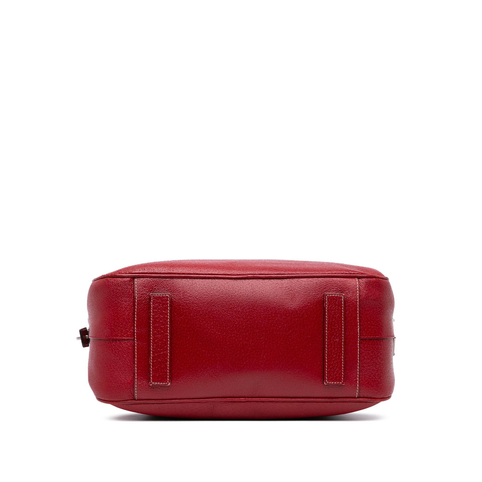 Prada | Pre-Owned Cinghiale Bauletto Handbag | Red