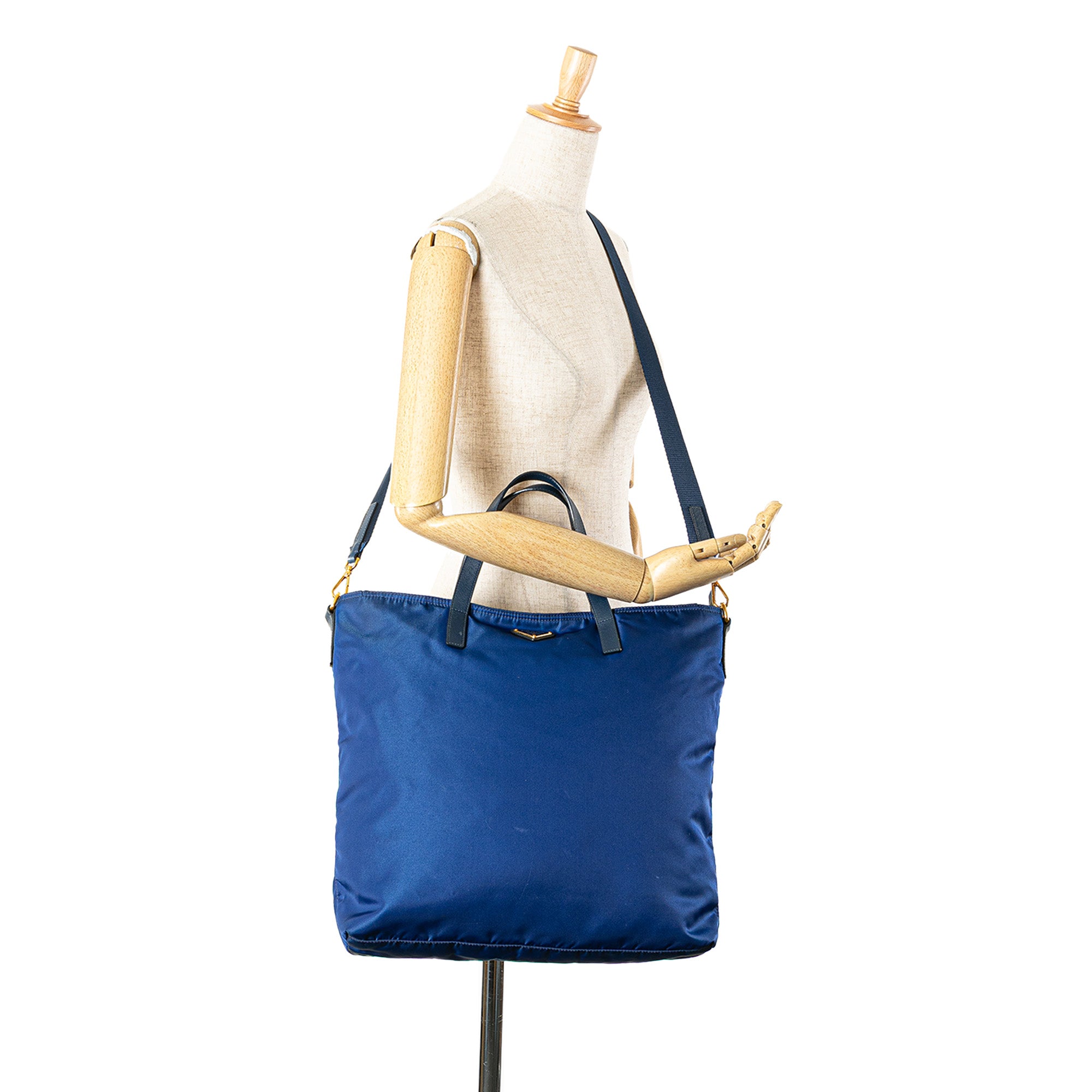 Prada | Pre-Owned Tessuto Satchel | Blue