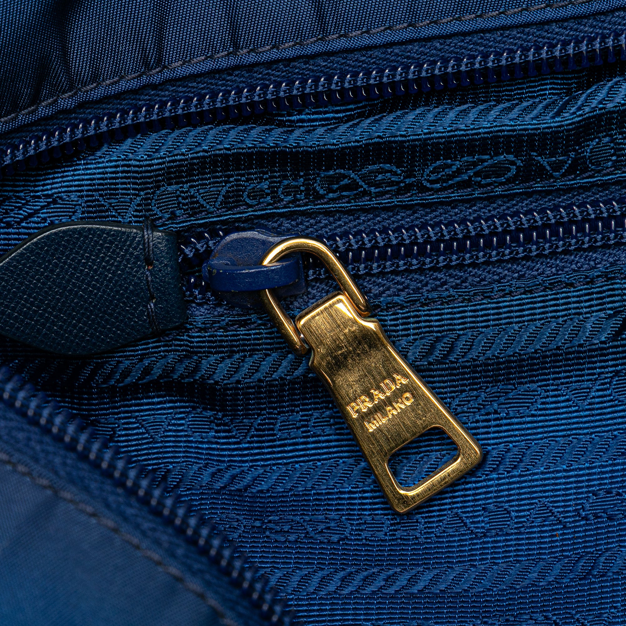 Prada | Pre-Owned Tessuto Satchel | Blue