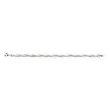 Herringbone Twist Bracelet Vermeil White Gold 6.5in 7in