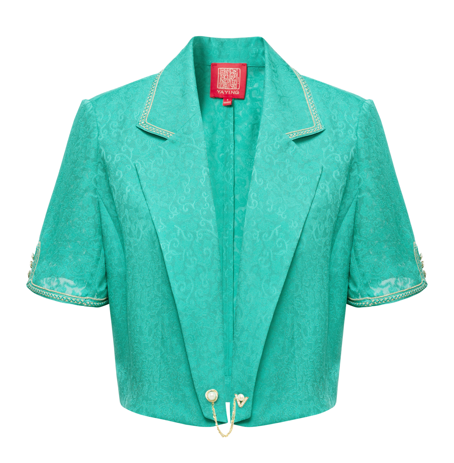Jacquard Suit Jacket with Subtle Patterns | Green