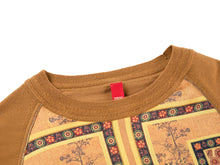 Spliced Printed Knit Top | Camel