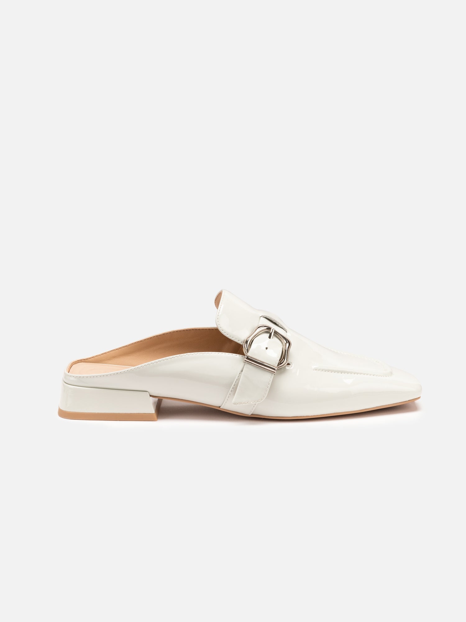 Low-heeled Muller Slippers | Grey