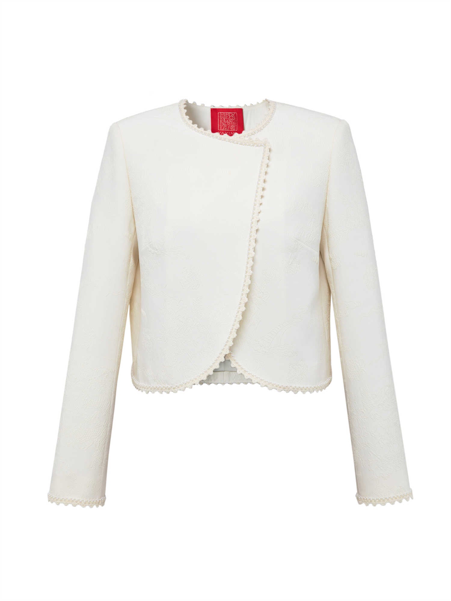 Silk and Wool Short Jacket | White
