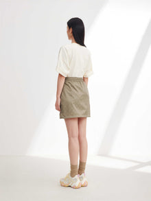 A-shape Midi Skirt | Green