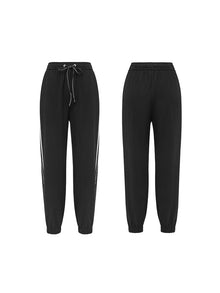 high-waisted tapered pants | Black