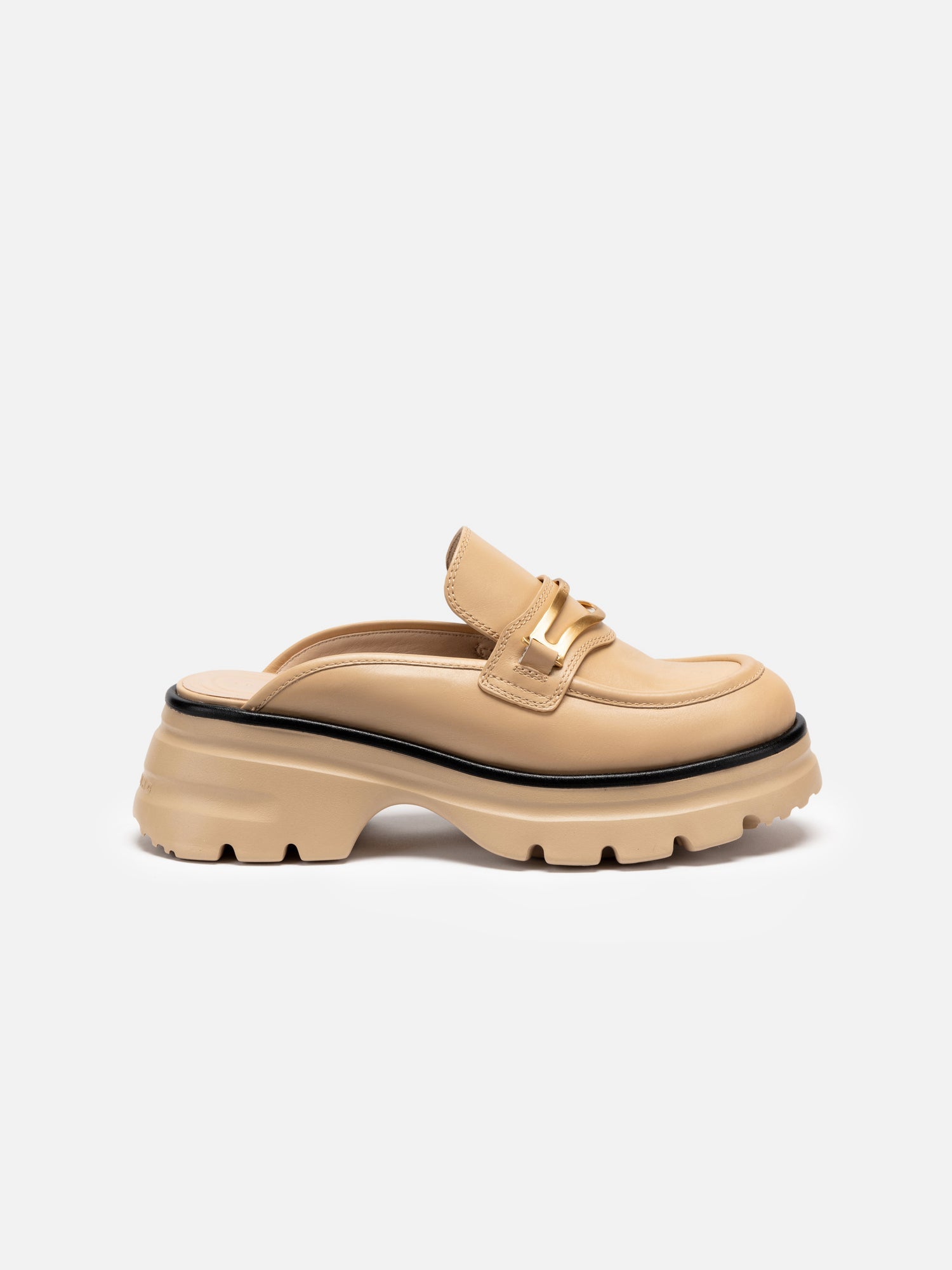 College Style Half-drag Loafers | Camel
