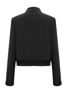 Triacetate Suit Jacket | Black