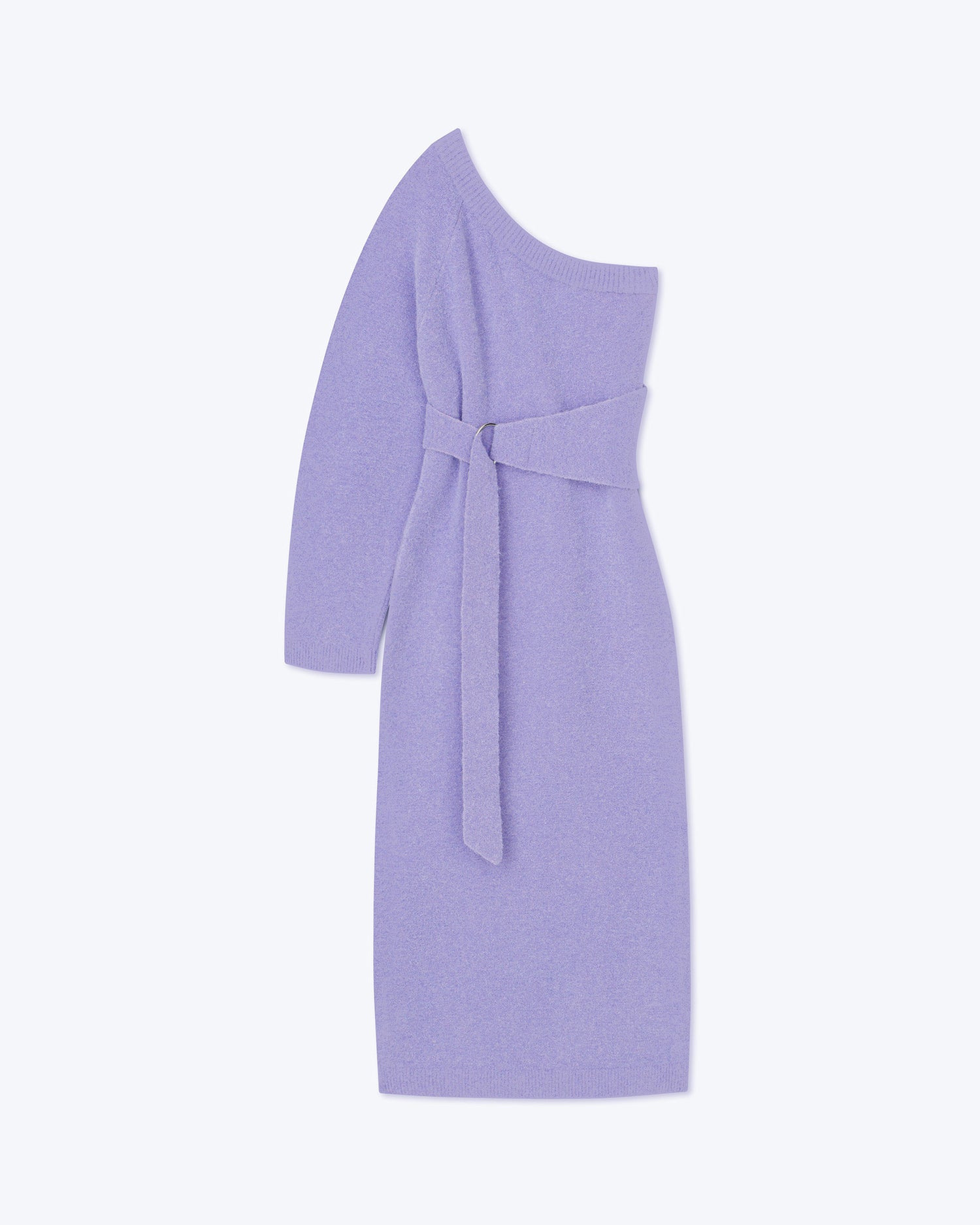 Womens | Maree One Shoulder Sweater Dress | Lilac Fw22