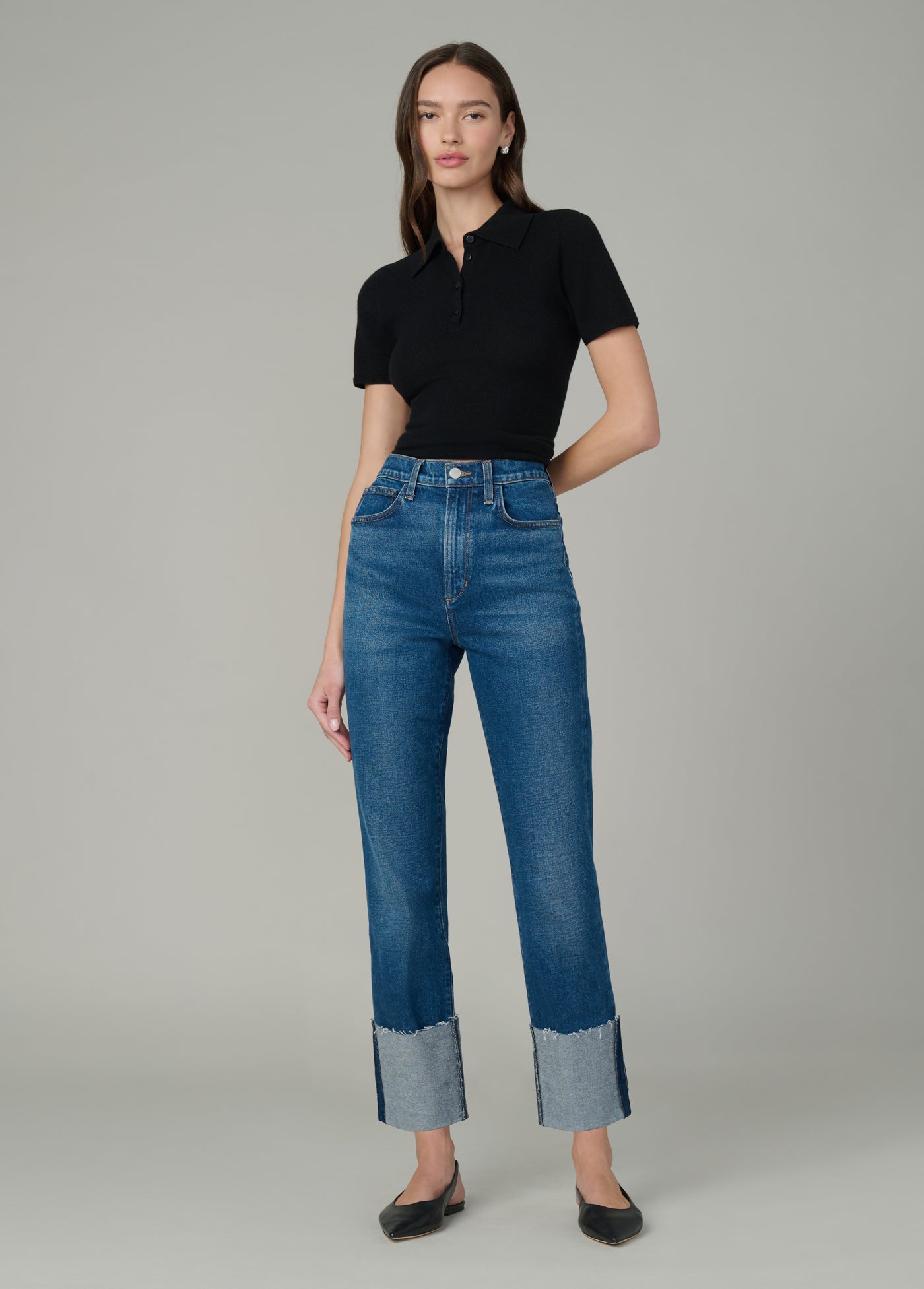 The Margot Slim Wide Cuff Serendipitous – comfortable and stylish stretch jeans for women.