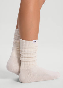 Unisex Cotton Slouch Socks | White