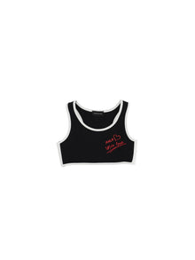 Girls | Beauty Jersey Top | Black/Cream