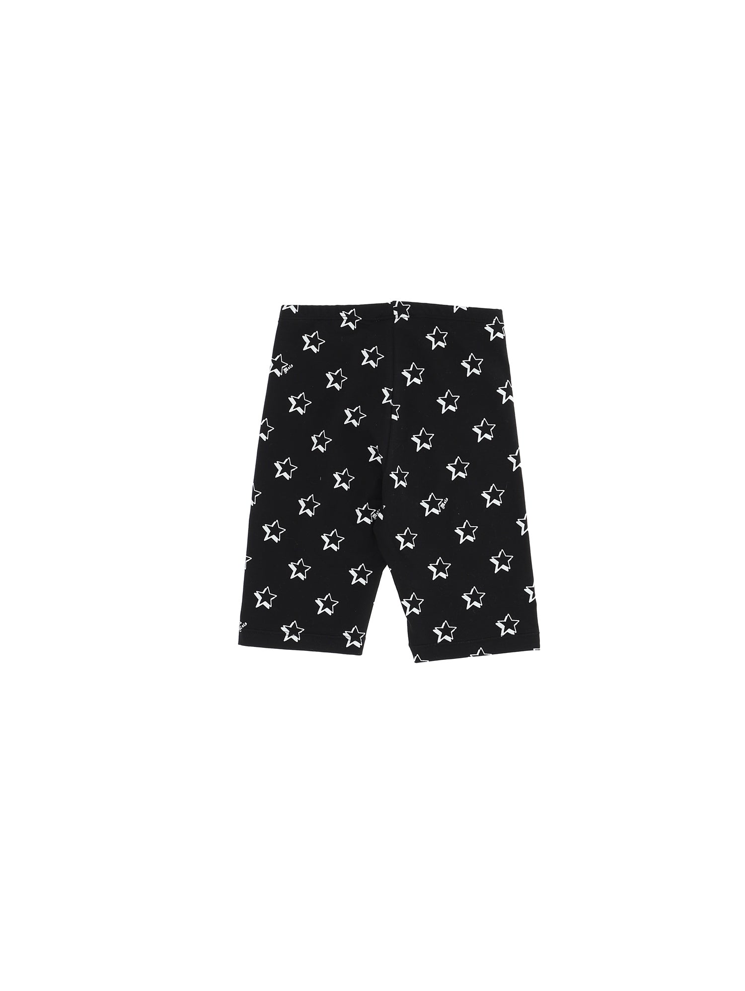 Girls | Star Print Jersey Cycling Shorts | Black/White