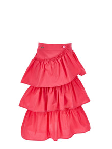 Girls | Long Trim Skirt | Peach Pink