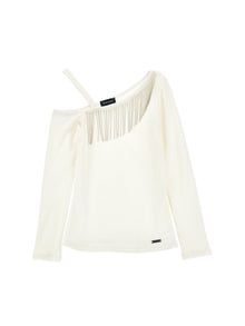 Girls | One Shoulder Viscose Top | Cream
