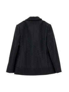 Girls | Viscose Blazer With Rhinestones | Black