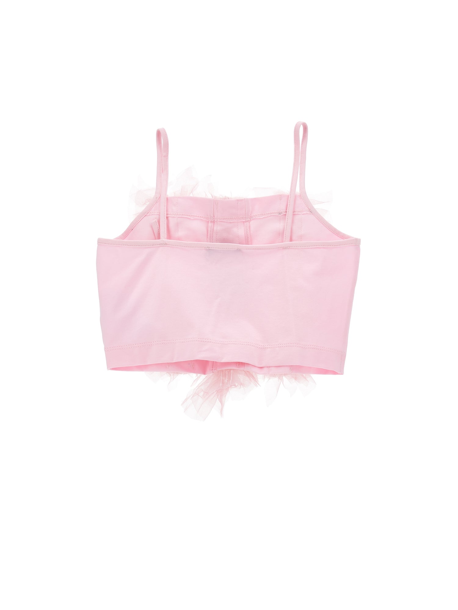 Girls | Cotton Top With Tulle Ruffles | FairyTale Pink