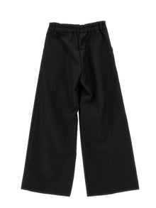 Girls | Viscose Trousers With Rhinestones | Black