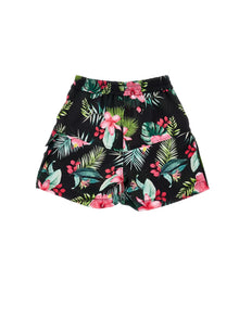 Girls | Jungle Print Cady Shorts | Black