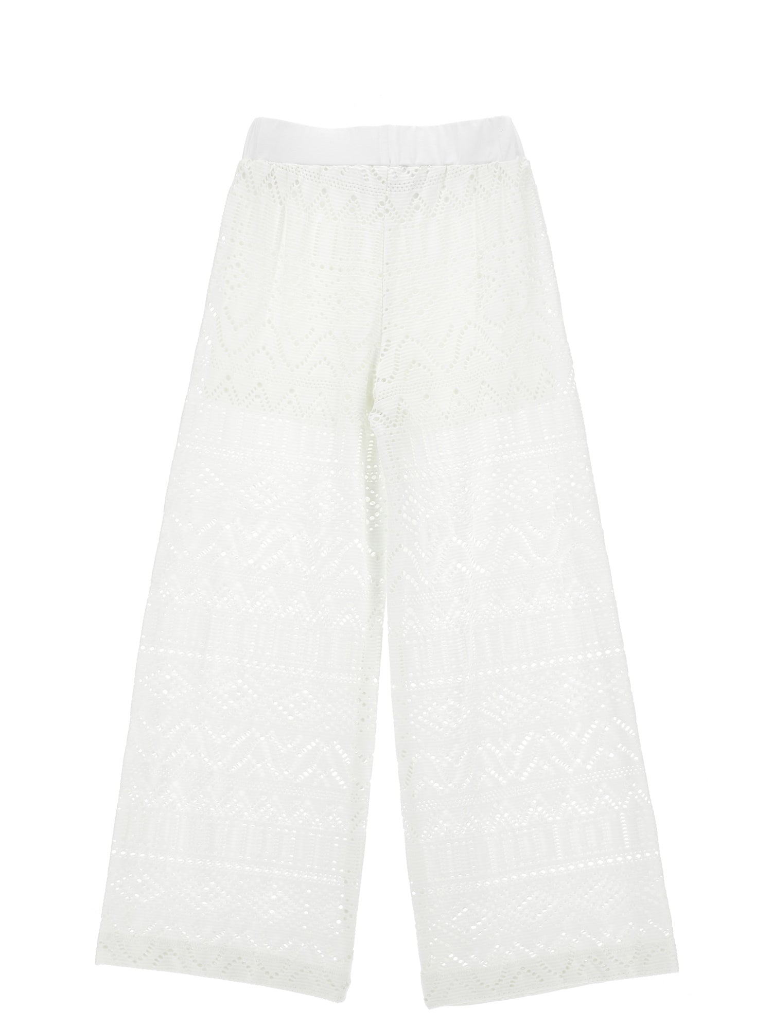 Girls | Openwork Jersey Trousers | Cream
