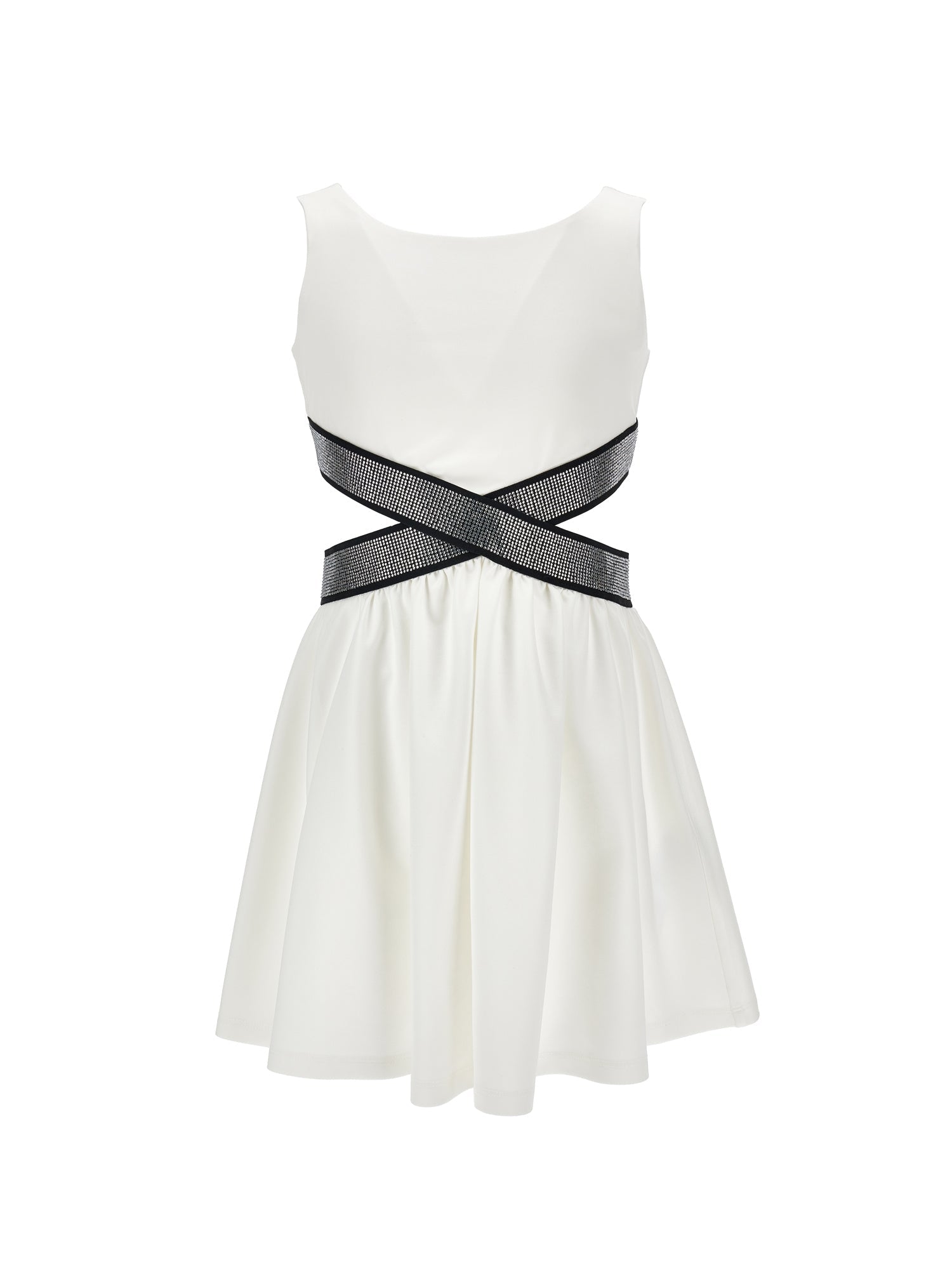 Girls | Milano Stitch Dress With Cut Out | Cream