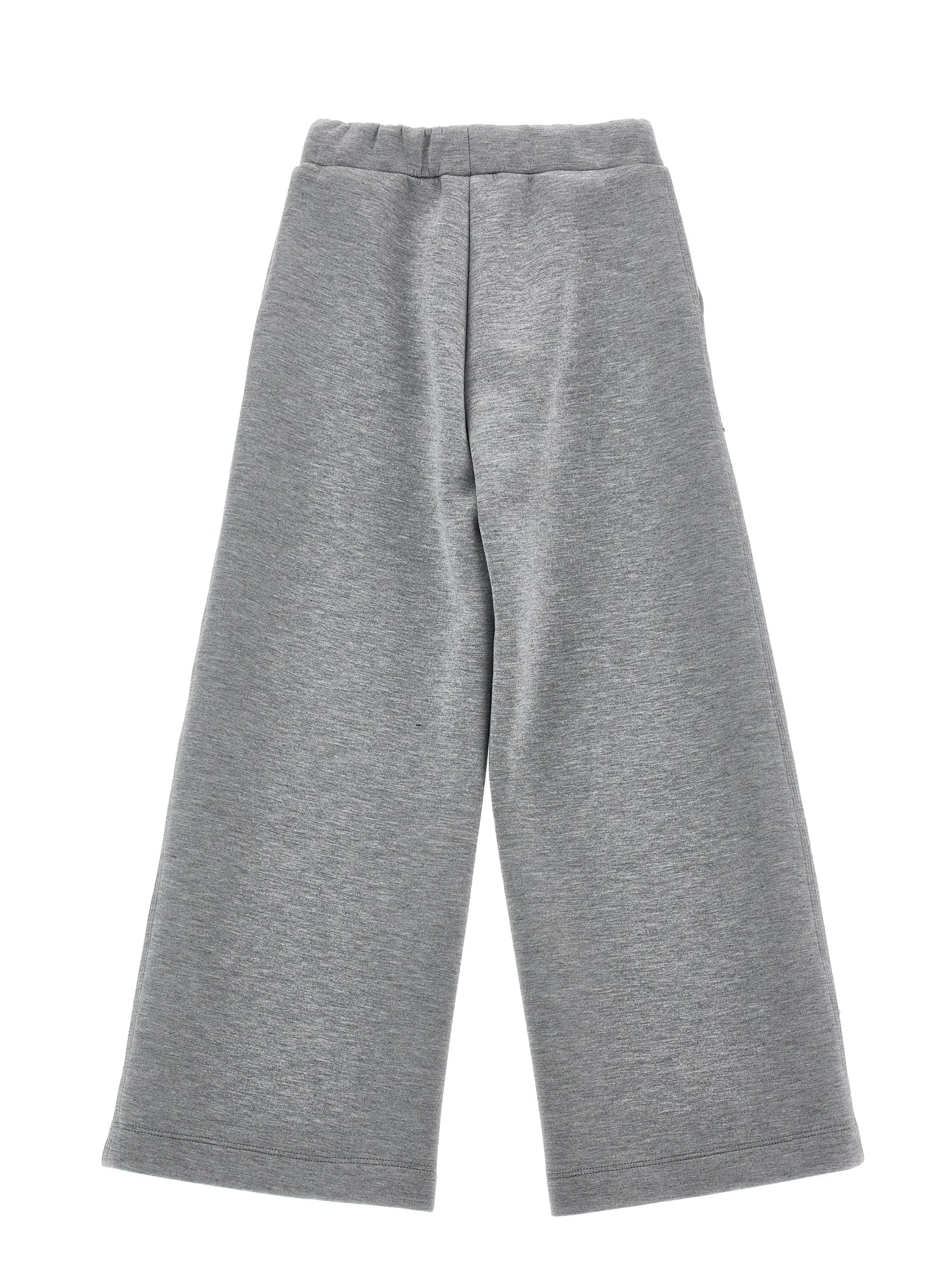 Girls | Neoprene Palazzo Trousers | Grey/Grey