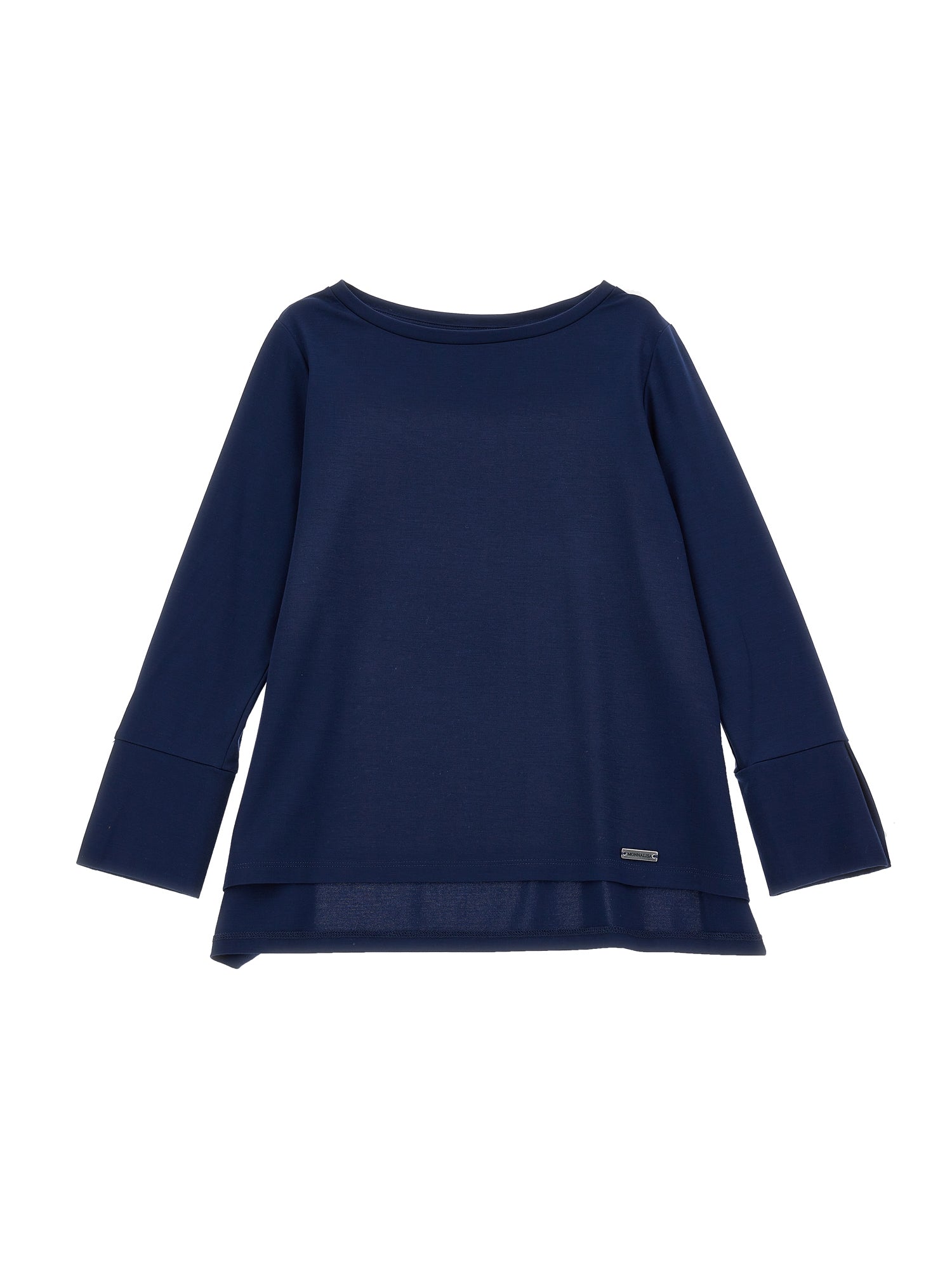 Girls | Long T-Shirt With Side Slits | Navy Blue