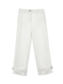 Girls | Drawstring Trousers | Cream