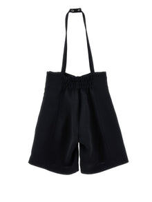 Girls | Culotte Skirt With Suspenders | Black
