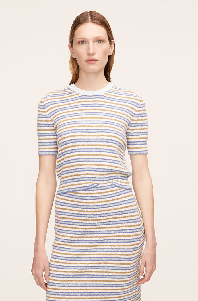 Mini Boucle Pullover | Boucle Multi Stripe Blue Combo