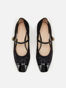 Square Toe High Heel | Black