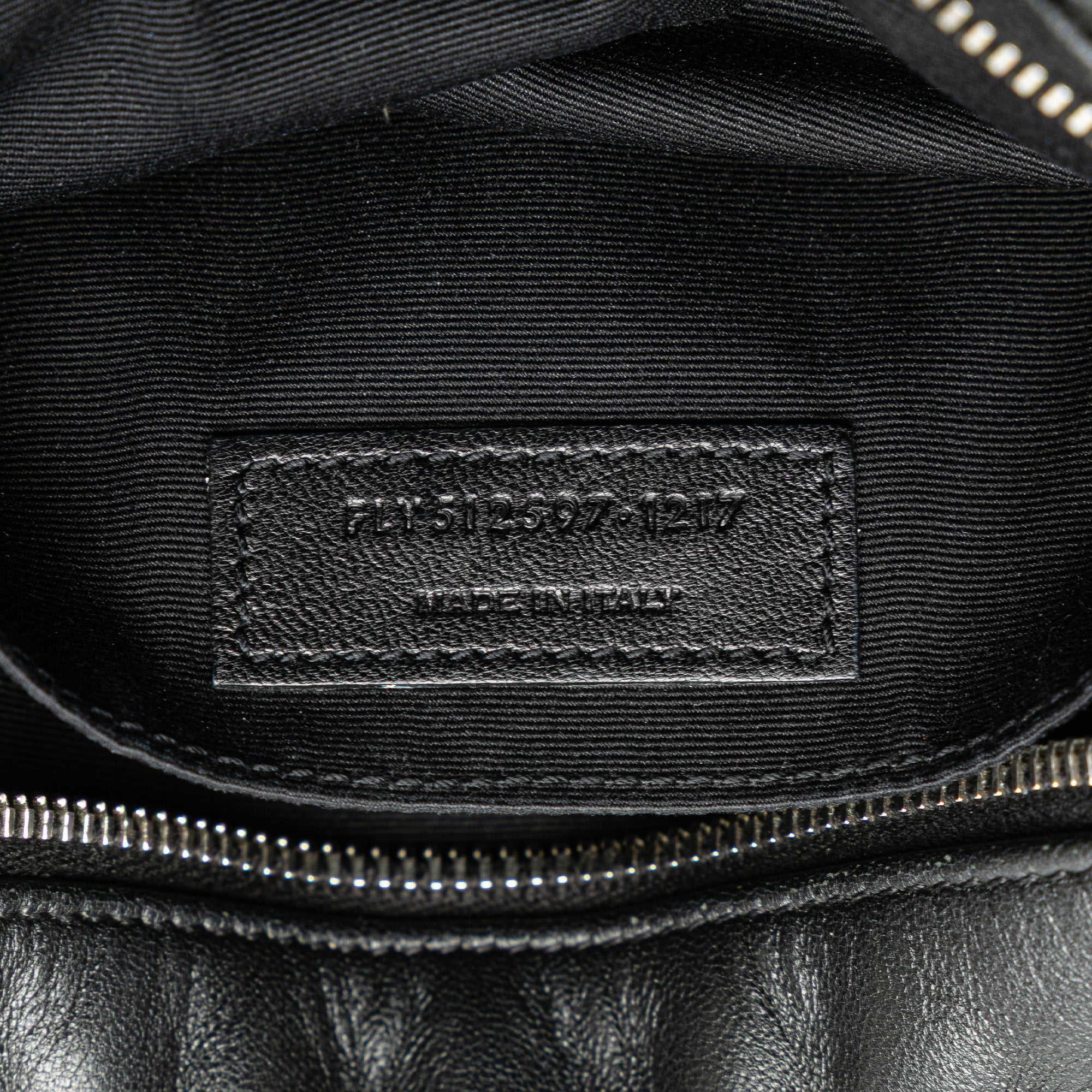 Saint Laurent | Pre-Owned Leather Heart Lou Camera Bag | Black