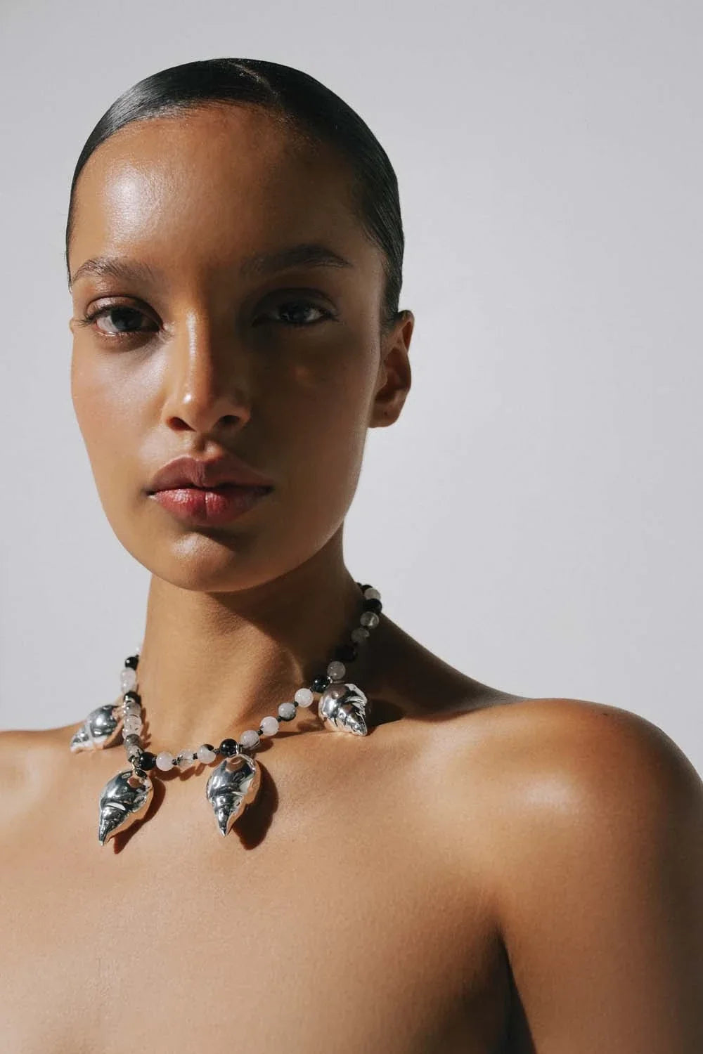 Wild Hunt Beaded Necklace | Silver