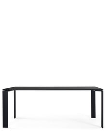 Four Soft Touch Dining Table - Large | Single | Black/Black