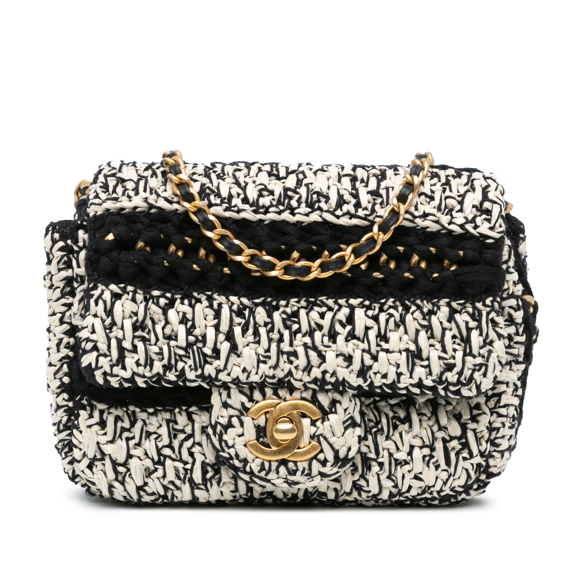 Chanel | Pre-Owned Raffia Braided with Love Flap | White/Ivory